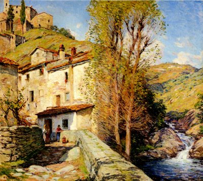 Vieux moulin à Pelago, Italie, 1913 - Willard Leroy Metcalf